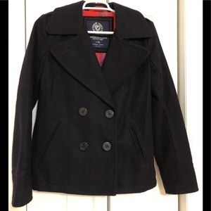 American Eagle-Girls Navy Peacoat-Size S